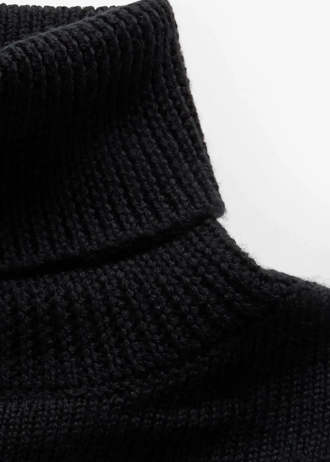 bonprix Kleider|Strickmode^Strickkleid aus Merinowolle schwarz