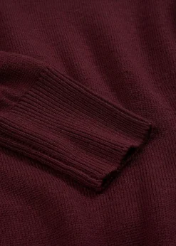 bonprix Bekleidung·Umstandsmode|Bekleidung·Pullover & Strickjacken^Strickkleid aus Merinowolle weinrot