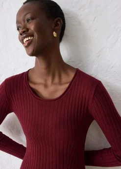bonprix Bekleidung·Umstandsmode|Bekleidung·Pullover & Strickjacken^Strickkleid aus Merinowolle ahornrot