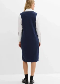 bonprix Bekleidung·Umstandsmode|Strickmode^Strickkleid aus reiner Baumwolle dunkelblau
