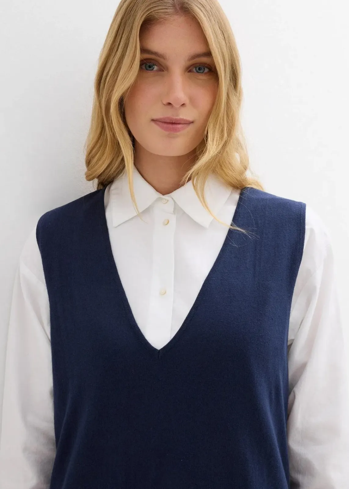 bonprix Bekleidung·Umstandsmode|Strickmode^Strickkleid aus reiner Baumwolle dunkelblau