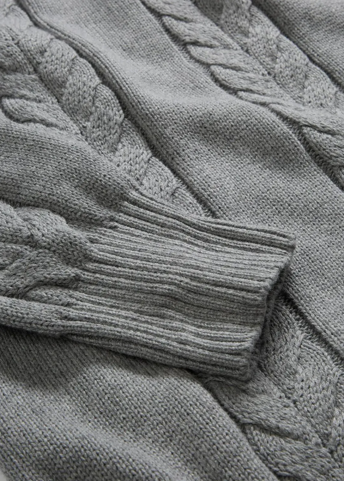 bonprix Bekleidung·Umstandsmode|Strickmode^Strickkleid aus reiner Baumwolle grau meliert