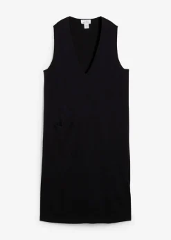 bonprix Bekleidung·Umstandsmode|Strickmode^Strickkleid aus reiner Baumwolle schwarz