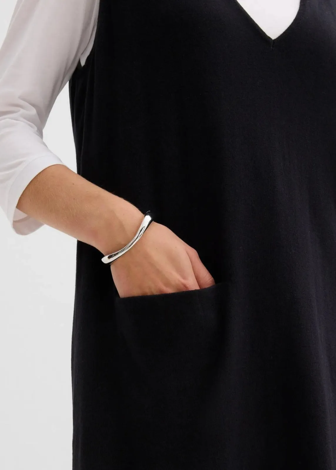 bonprix Bekleidung·Umstandsmode|Strickmode^Strickkleid aus reiner Baumwolle schwarz