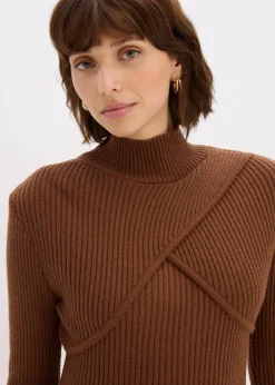 bonprix Bekleidung·Umstandsmode|Bekleidung·Pullover & Strickjacken^Strickkleid aus softem Viskose-Mix pimentbraun