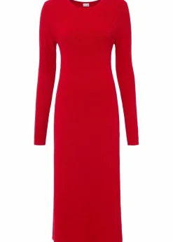 bonprix Bekleidung·Umstandsmode|Bekleidung·Pullover & Strickjacken^Strickkleid aus Viskose- Mix tiefrot