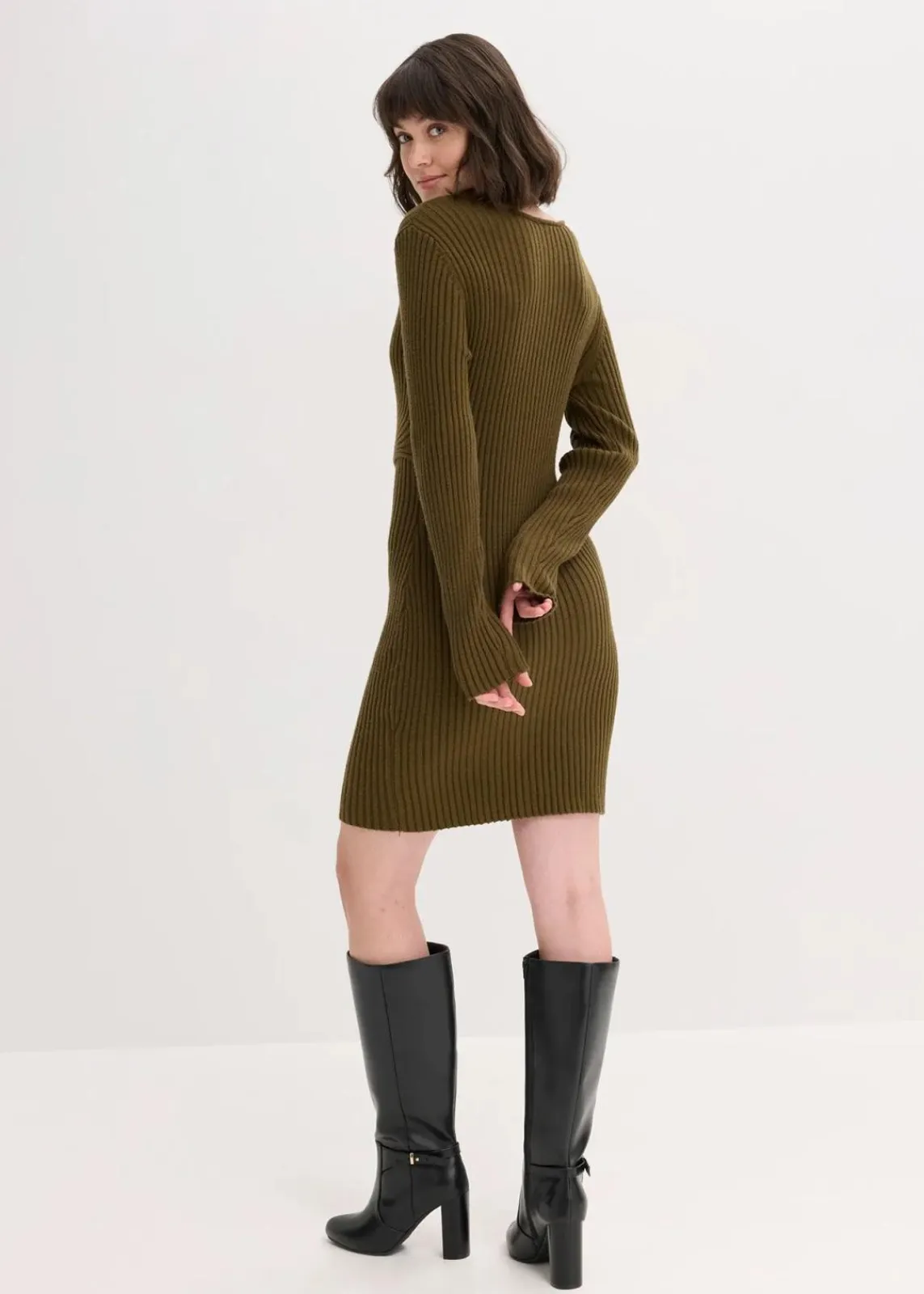bonprix Bekleidung·Umstandsmode|Bekleidung·Pullover & Strickjacken^Strickkleid aus Viskose-Mix erdoliv