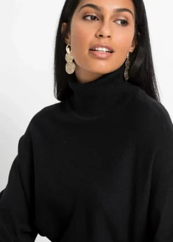 bonprix Bekleidung·Umstandsmode|Strickmode^Strickkleid aus Viskose-Mix schwarz
