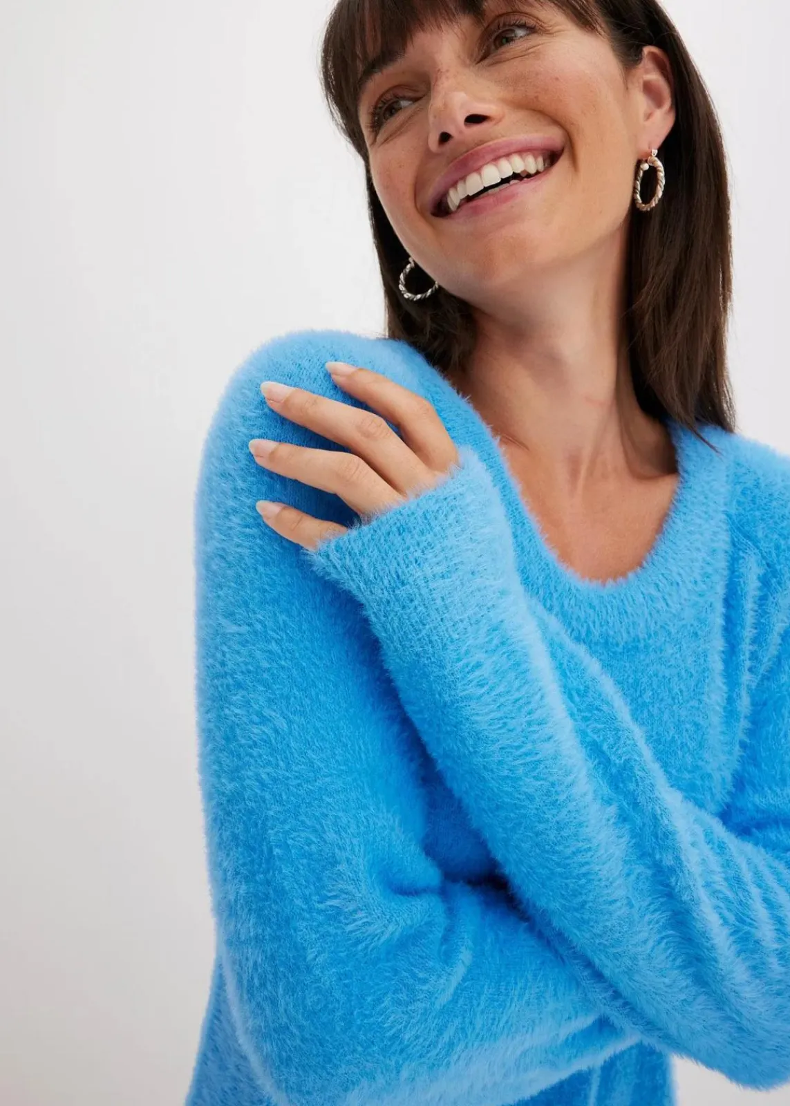 bonprix Bekleidung·Umstandsmode|Bekleidung·Pullover & Strickjacken^Strickkleid aus Viskose-Mix brilliantblau