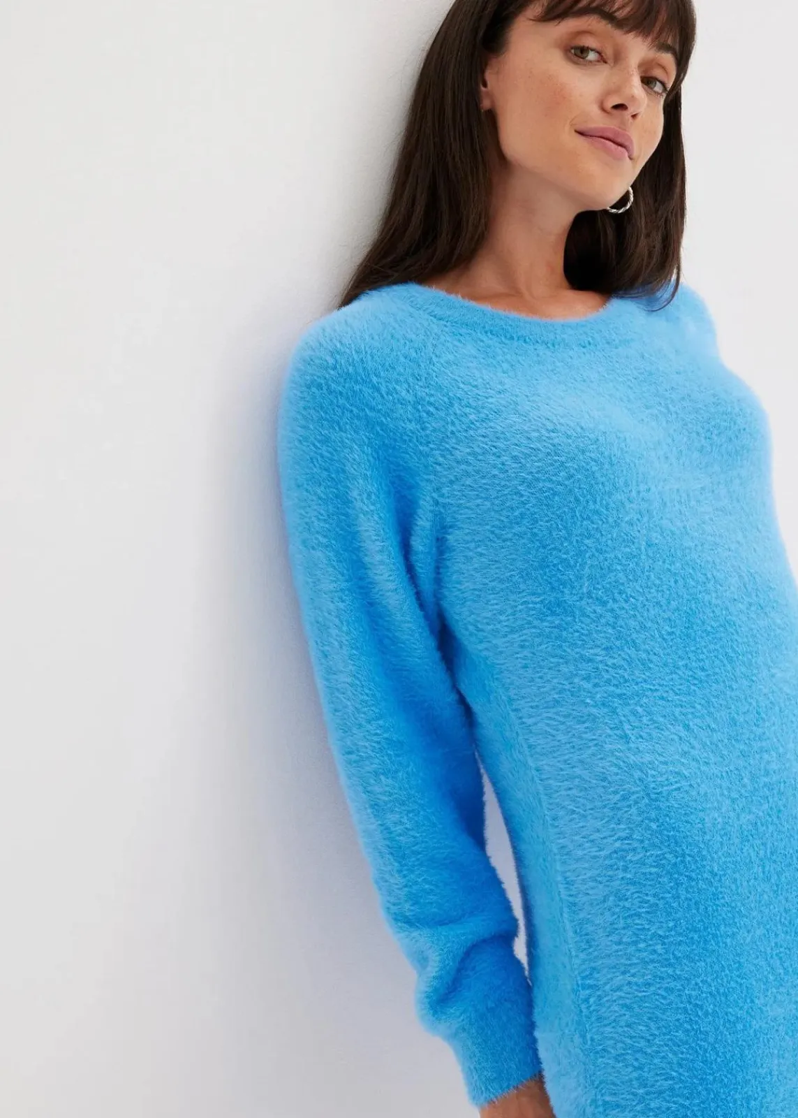 bonprix Bekleidung·Umstandsmode|Bekleidung·Pullover & Strickjacken^Strickkleid aus Viskose-Mix brilliantblau