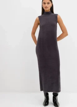 bonprix Bekleidung·Umstandsmode|Bekleidung·Pullover & Strickjacken^Strickkleid aus Viskose-Mix anthrazit meliert