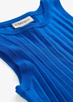 bonprix Strickmode|Kleider^Strickkleid in A-Linie aus Viskose-Mix azurblau