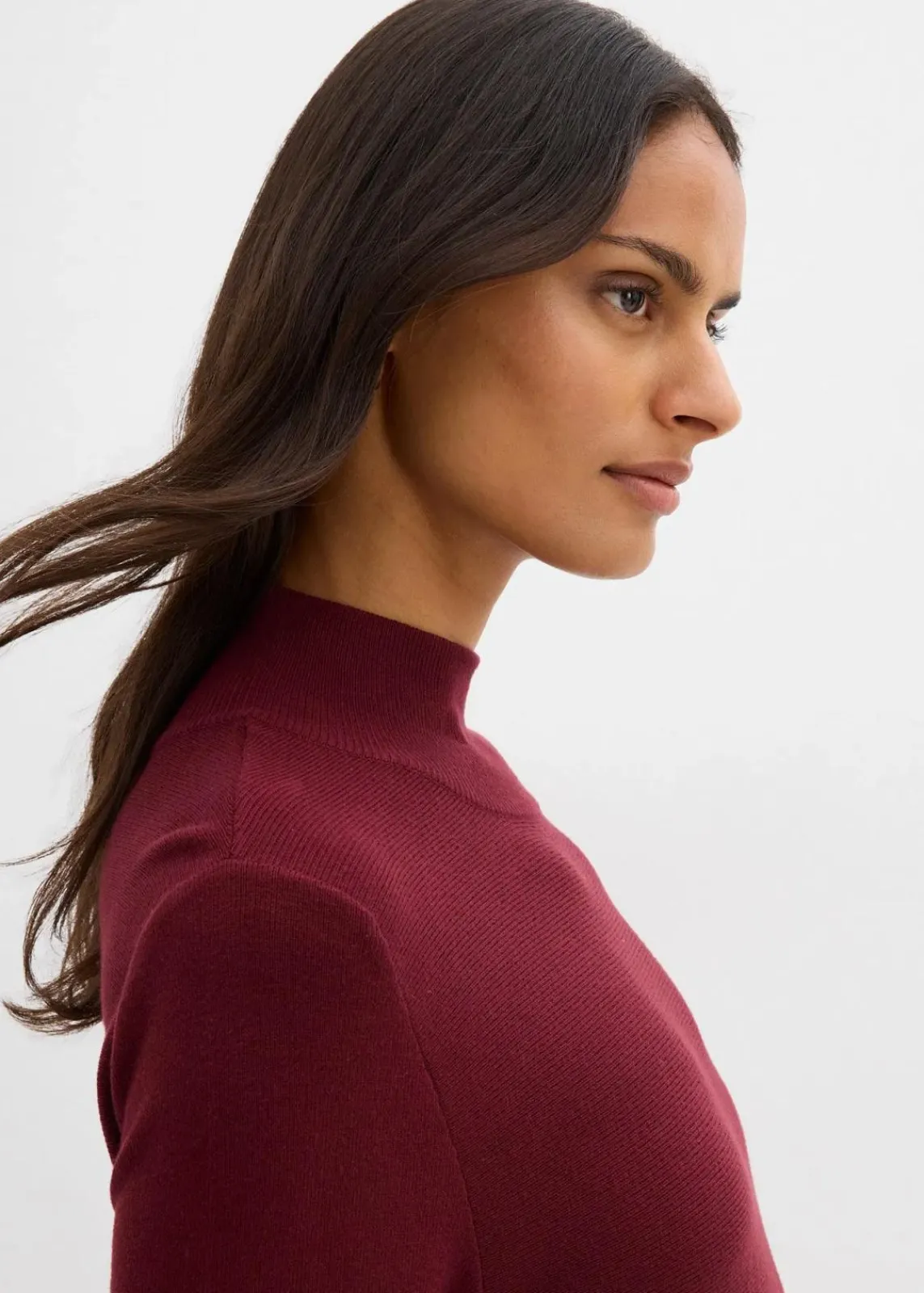 bonprix Bekleidung·Umstandsmode|Strickmode^Strickkleid in A-Linie aus Viskose-Mix ahornrot