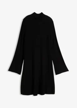 bonprix Bekleidung·Umstandsmode|Strickmode^Strickkleid in A-Linie aus Viskose-Mix schwarz