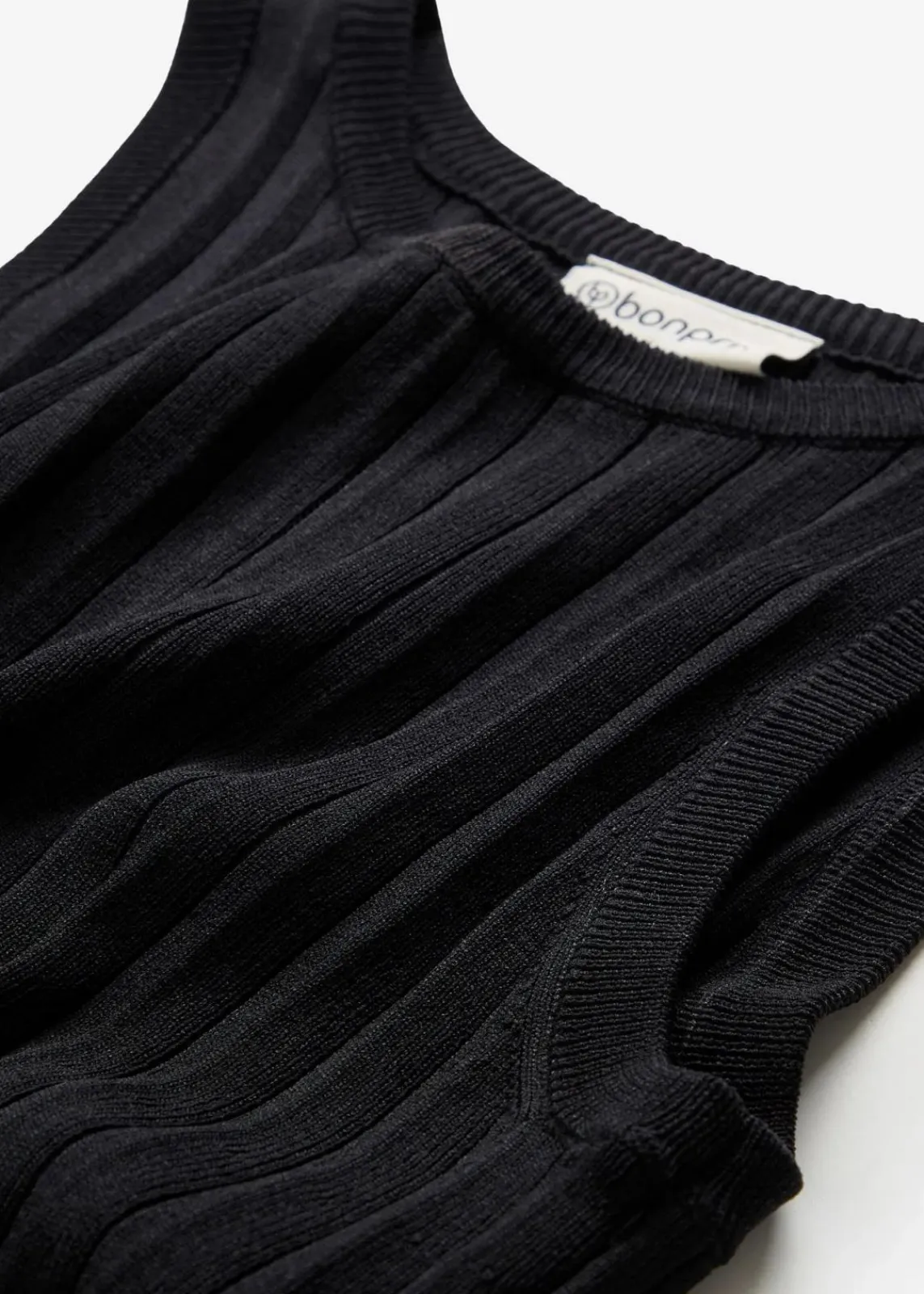 bonprix Kleider|Strickmode^Strickkleid in A-Linie aus Viskose-Mix schwarz