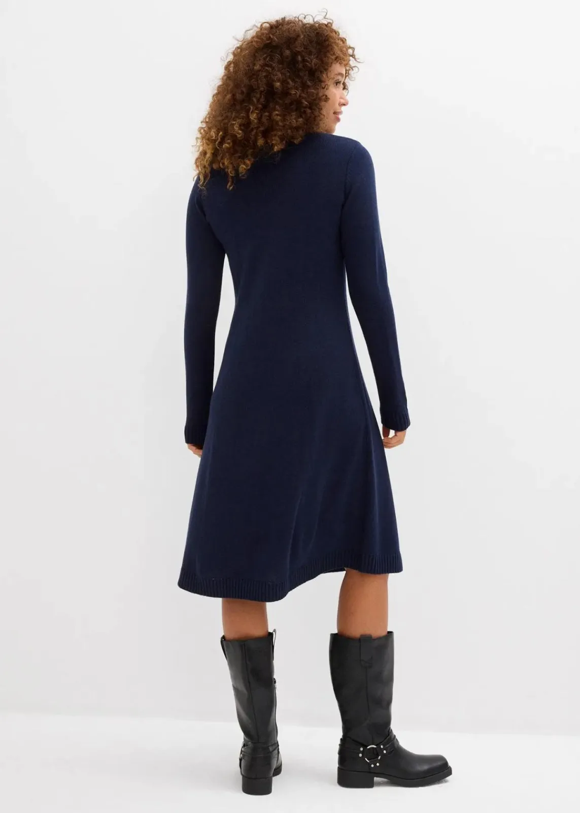 bonprix Bekleidung·Umstandsmode|Bekleidung·Röcke^Strickkleid in ausgestellter Form dunkelblau
