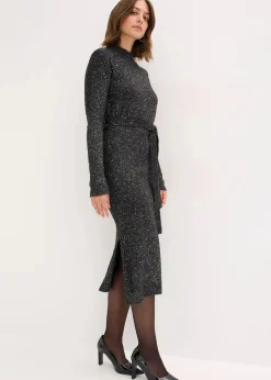 bonprix Bekleidung·Umstandsmode|Bekleidung·Pullover & Strickjacken^Strickkleid mit Pailletten schwarz