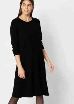 bonprix Bekleidung·Umstandsmode|Kleider^Strickkleid mit recycelter Baumwolle schwarz