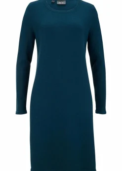 bonprix Bekleidung·Umstandsmode|Kleider^Strickkleid mit recycelter Baumwolle dunkelgrün