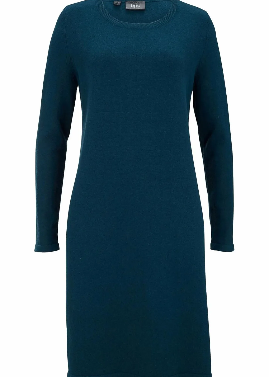 bonprix Bekleidung·Umstandsmode|Kleider^Strickkleid mit recycelter Baumwolle dunkelgrün