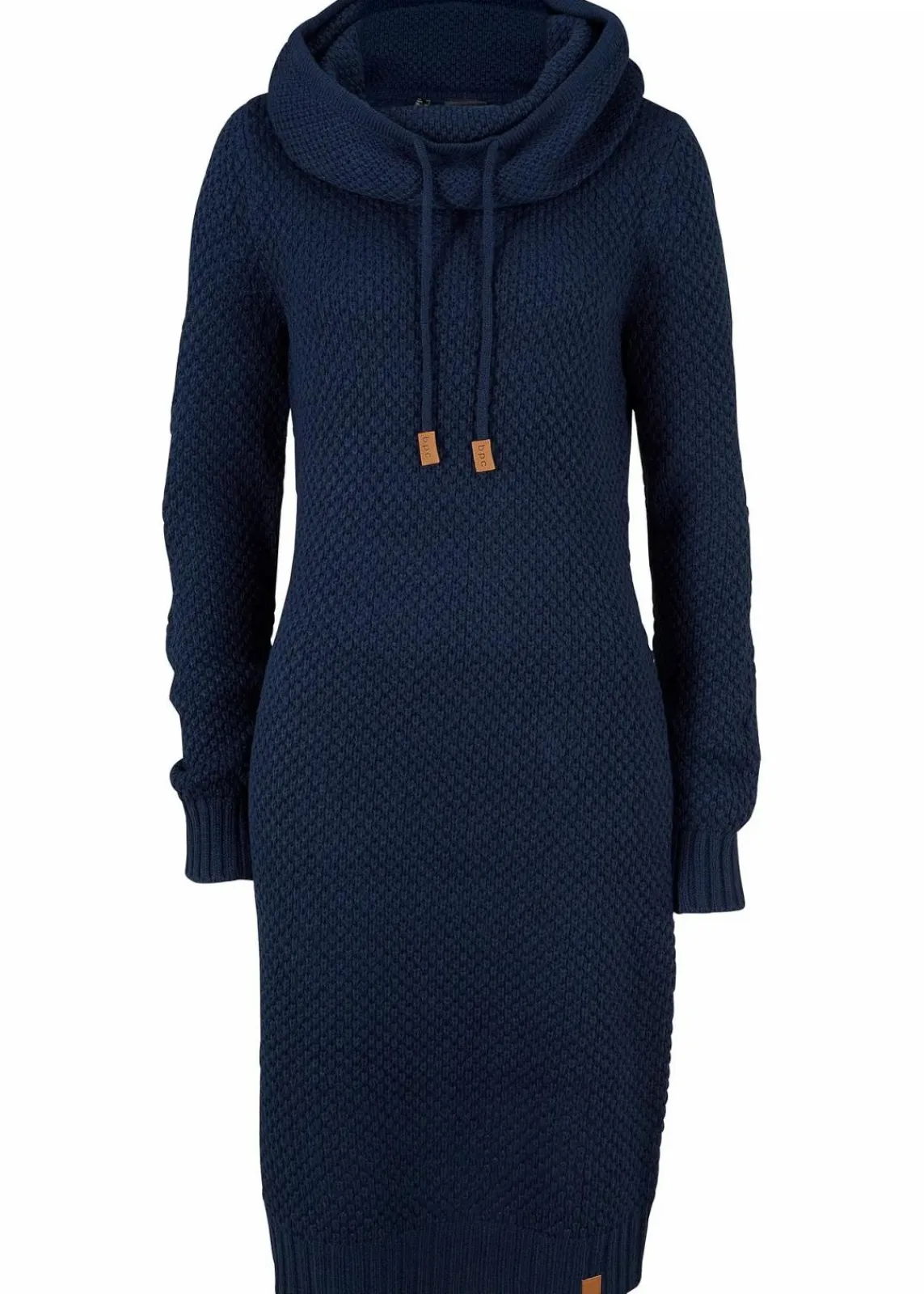 bonprix Bekleidung·Umstandsmode|Bekleidung·Pullover & Strickjacken^Strickkleid mit Schalkragen dunkelblau