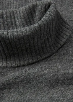 bonprix Bekleidung·Umstandsmode|Bekleidung·Pullover & Strickjacken^Strickkleid mit Schlitz anthrazit meliert