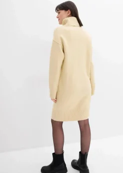 bonprix Bekleidung·Umstandsmode|Kleider^Strickkleid mit Ziernaht hellsand meliert