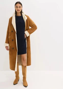 bonprix Bekleidung·Umstandsmode|Kleider^Strickkleid mit Zopfmuster tintenblau
