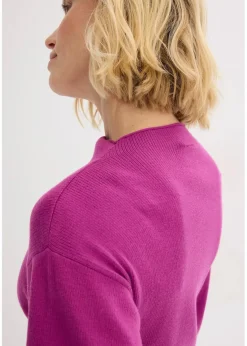 bonprix Bekleidung·Jeans|Pullover & Strickjacken^Strickpullover mit Ballonärmeln dunkelfuchsia