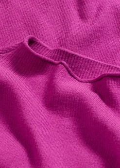 bonprix Bekleidung·Jeans|Pullover & Strickjacken^Strickpullover mit Ballonärmeln dunkelfuchsia