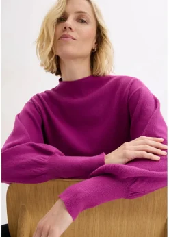 bonprix Bekleidung·Jeans|Pullover & Strickjacken^Strickpullover mit Ballonärmeln dunkelfuchsia
