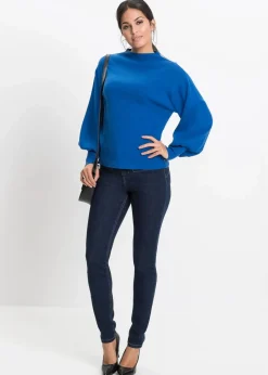 bonprix Strickmode|Pullover & Strickjacken^Strickpullover mit Ballonärmeln royalblau