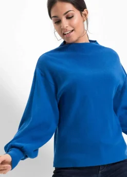 bonprix Strickmode|Pullover & Strickjacken^Strickpullover mit Ballonärmeln royalblau