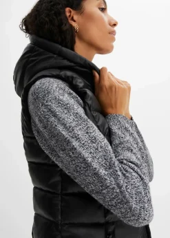 bonprix Bekleidung·Umstandsmode|Bekleidung·Jeans^Strick-Pullover mit Rundhals-Ausschnitt in Melange anthrazit meliert