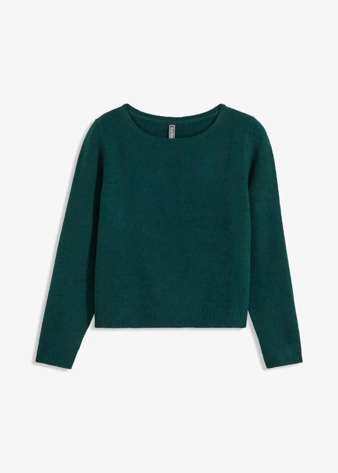 bonprix Nachhaltigere Materialien|Pullover & Strickjacken^Strickpullover mit U-Boot-Ausschnitt waldgrün