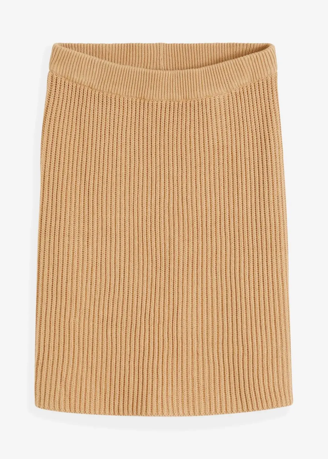 bonprix Bekleidung·Sportbekleidung|Nachhaltigere Materialien^Strickrock aus reiner Baumwolle latte macchiato