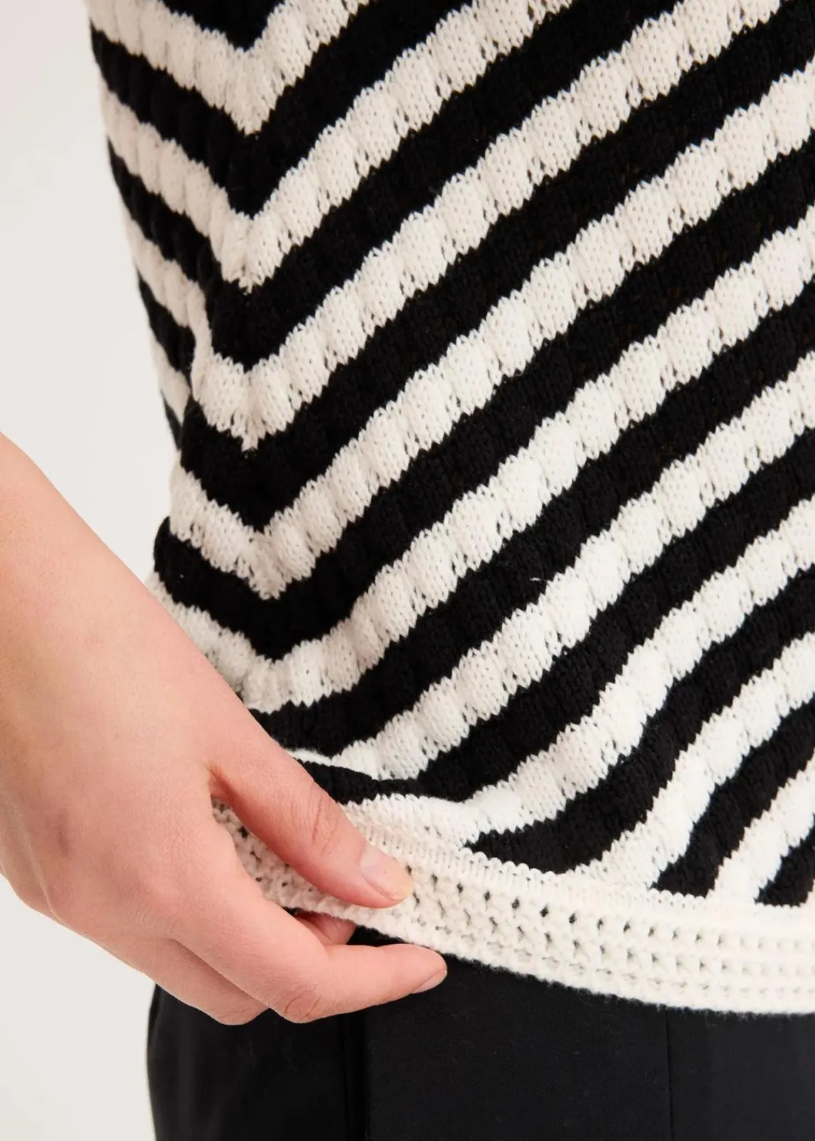 bonprix Bekleidung·Umstandsmode|Shirts & Tops^Stricktop schwarz/wollweiß sonstige