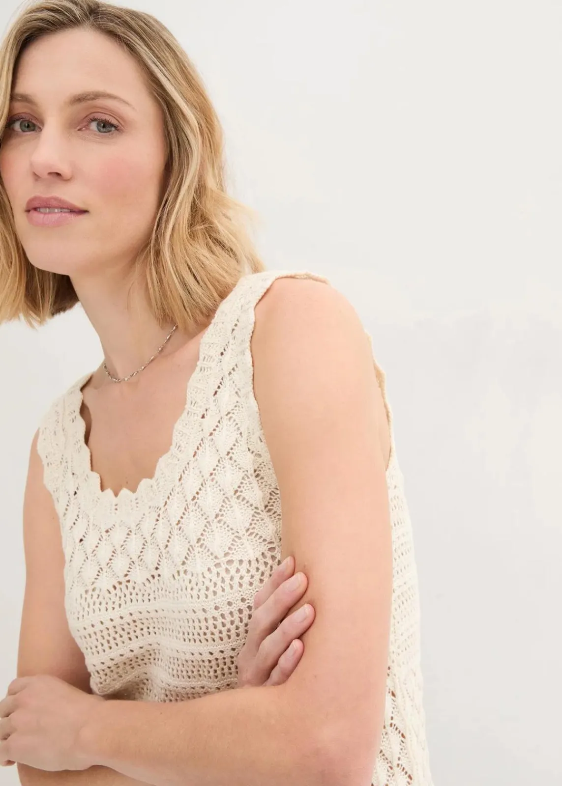 bonprix Bekleidung·Umstandsmode|Shirts & Tops^Stricktop aus Baumwolle natur