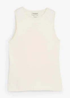 bonprix Bekleidung·Umstandsmode|Strickmode^Stricktop aus reiner Baumwolle wollweiß