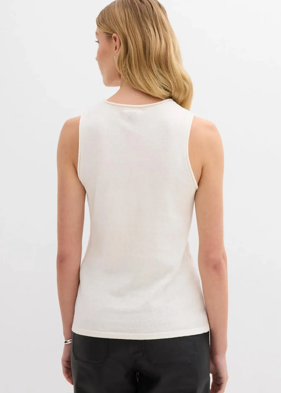 bonprix Bekleidung·Umstandsmode|Strickmode^Stricktop aus reiner Baumwolle wollweiß
