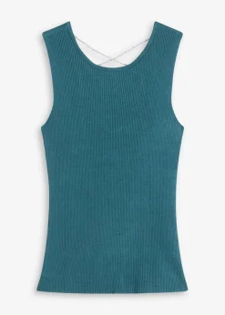 bonprix Strickmode|Shirts & Tops^Stricktop mit Glitzerband pfeffergrün