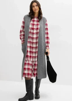 bonprix Strickmode|Jacken & Mäntel^Strick-Weste grau meliert