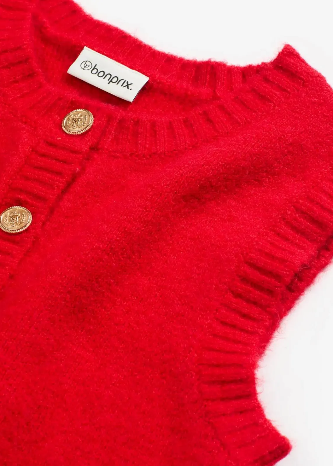 bonprix Bekleidung·Umstandsmode|Strickmode^Strick-Weste salsarot