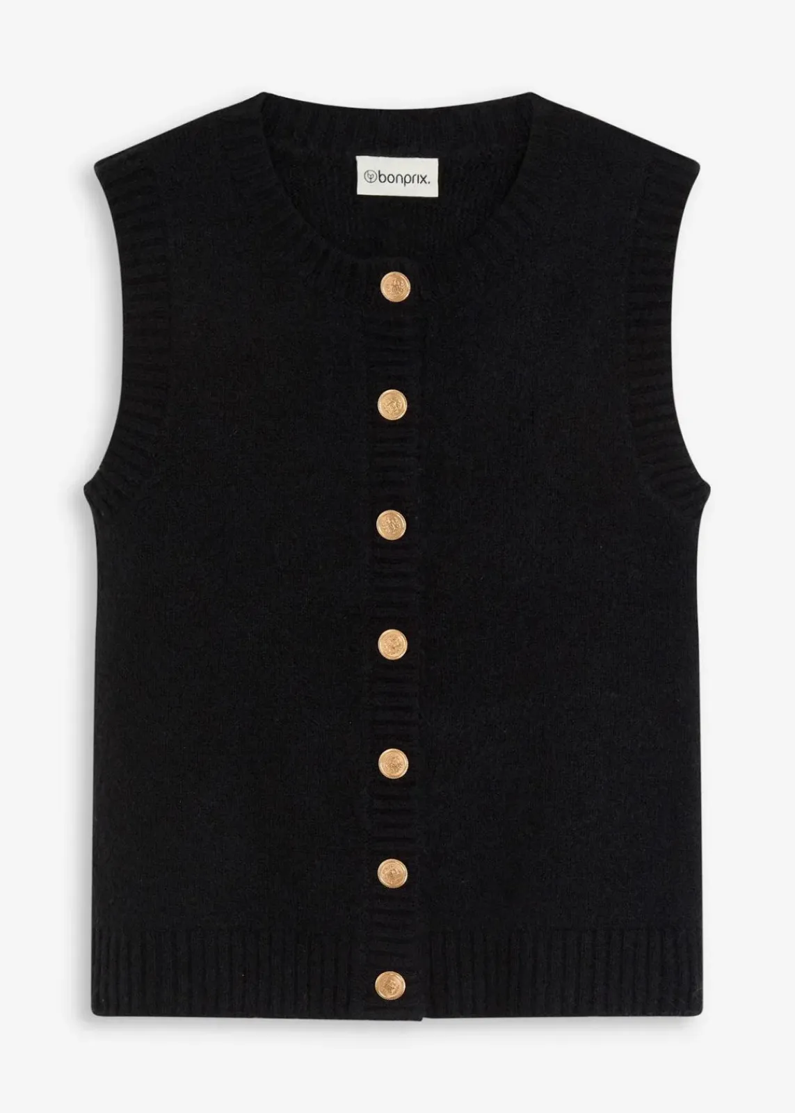 bonprix Bekleidung·Umstandsmode|Strickmode^Strick-Weste schwarz