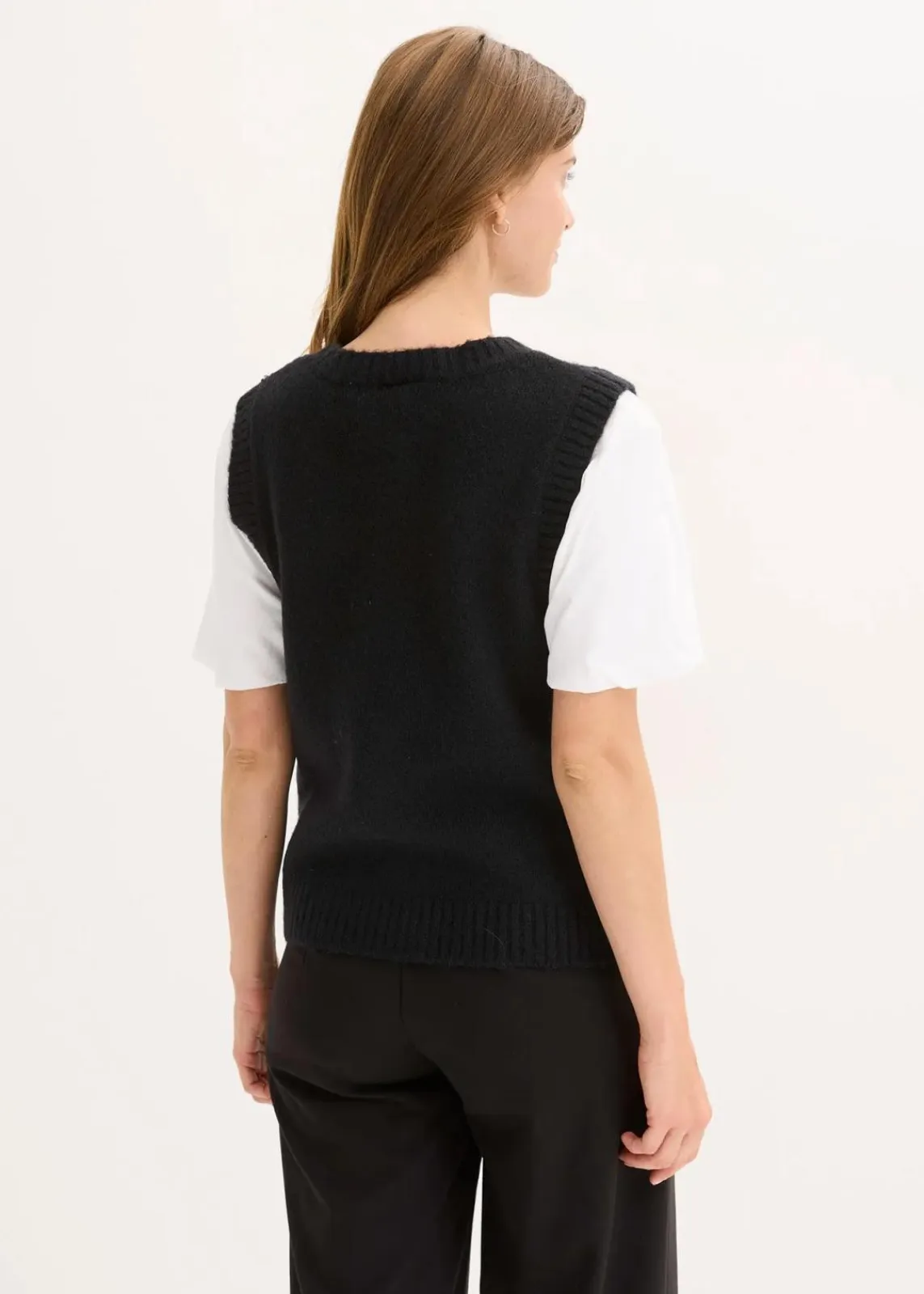 bonprix Bekleidung·Umstandsmode|Strickmode^Strick-Weste schwarz