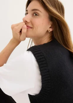 bonprix Bekleidung·Umstandsmode|Strickmode^Strick-Weste schwarz