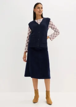 bonprix Jacken & Mäntel|Strickmode^Strick-Weste tintenblau
