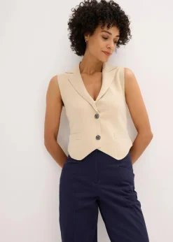 bonprix Bekleidung·Umstandsmode|Bekleidung·Hosen^Strick-Weste hellsand