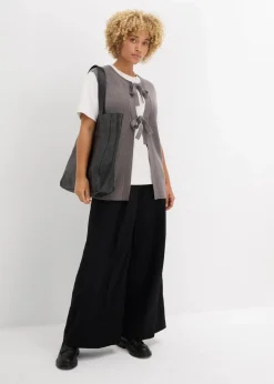 bonprix Bekleidung·Umstandsmode|Bekleidung·Jeans^Strick-Weste aus Baumwoll-Mix anthrazit meliert