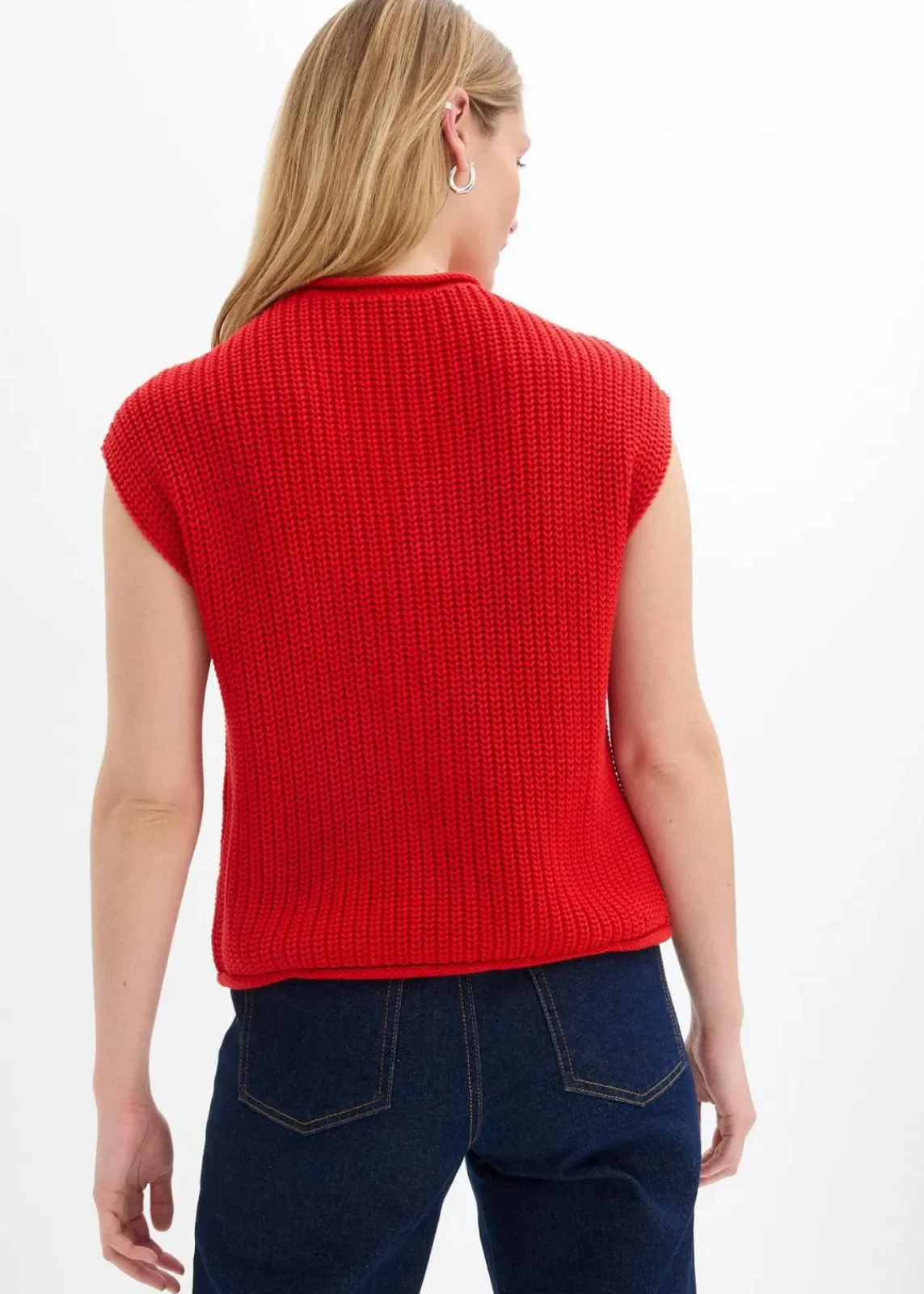 bonprix Bekleidung·Umstandsmode|Bekleidung·Hosen^Strick-Weste mit Taschen erdbeere